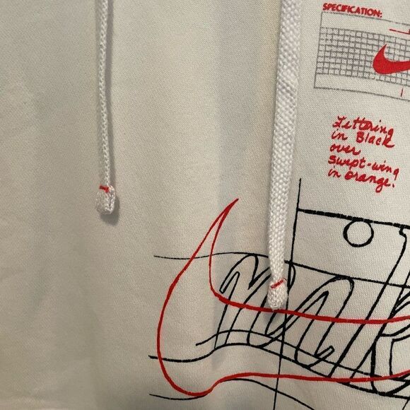 Nike Story of the Swoosh White Mens Hoodie M - Picture 15 of 16